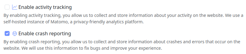 New privacy controls screenshot